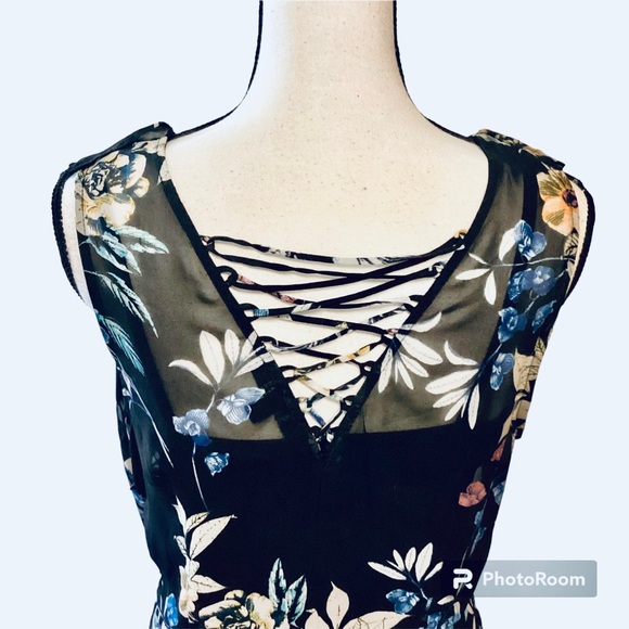 Spenser Jeremy Women's Floral Printed Faux Wrap Ruffle Maxi Dress S10 - Picture 10 of 14